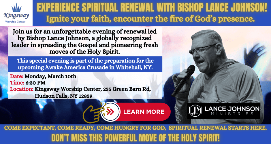 Kingsway Worship Center BISHOP LANCE JOHNSON! March 10th