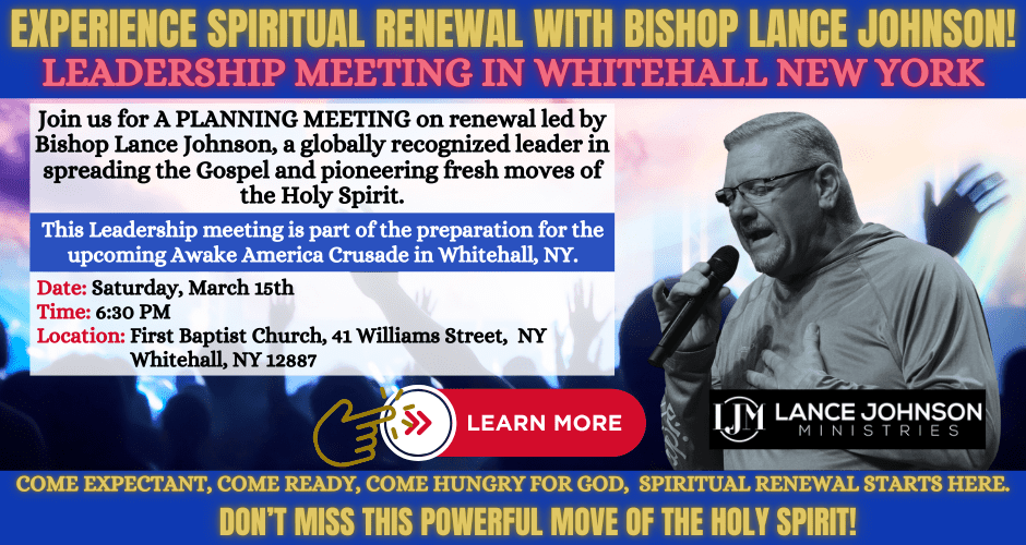 Leadership Meeting BISHOP LANCE JOHNSON! March 15th
