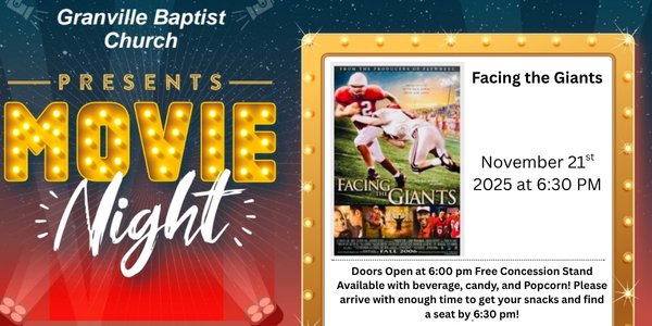 Movie Night Facing the Giants 600 X 300 PX
