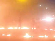 Video captures gasoline, flames and chaos during illegal street takeover
