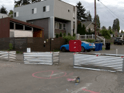 Terrified residents in crime-plagued blue city throw up giant barricades to stop chaos