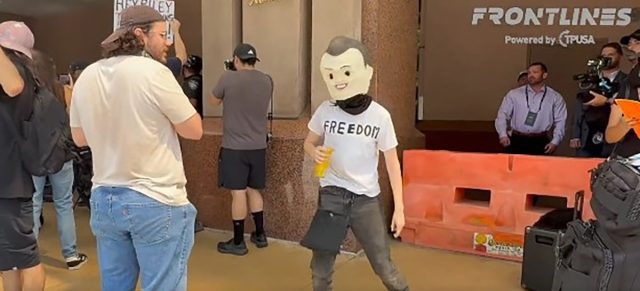 'Deserved to die': Protesters mock Charlie Kirk assassination outside TPUSA event