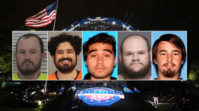 Smiling suspect stands out as authorities release mugshots of 5 accused in alleged White House UFC attack plot