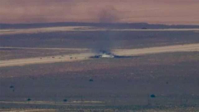 US Air Force B-52 bomber crashes shortly after takeoff at Edwards Air Force Base in California