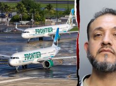 Frontier passengers tackle man who allegedly choked off-duty flight attendant, tried to open door mid-flight